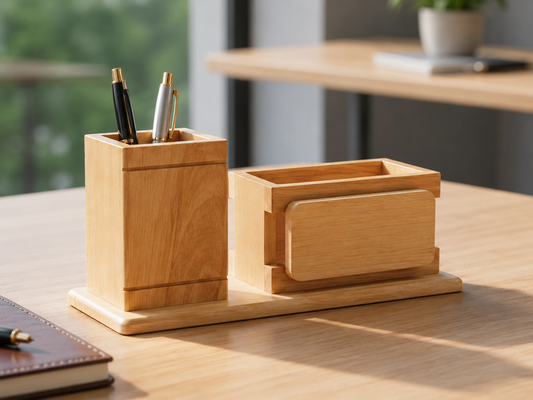 Wooden Desk Organizer
