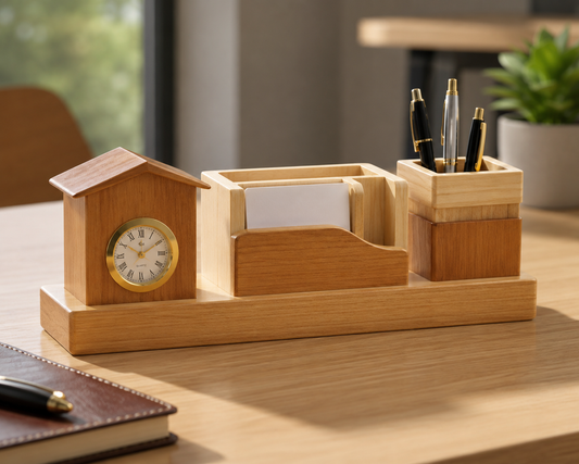 Wooden Desk Station